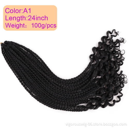 Vigorous 24 Inches11Color Ombre Braiding Hair Faux Locs Crochet Braids Soft Natural Soft Synthetic Hair Extension Goddess Locks